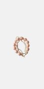 Bracelet multi-rangs en perles de culture et nacre avec fermoir T personnalisable – coloris rose