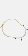 Collier grigri Chipote pas x Gisel B en perles de culture rondes et nacre œil protecteur