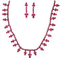 Parure collier et boucles d’oreilles en rubis montés sur argent 925 – KSS 68930 - Zyrola