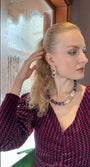 Amethyst With Baroque Pearl Statement Necklace KN046 - Zyrola