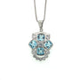 Aquamarine Pendant in .925 Sterling Silver - KSP 38260 - Zyrola