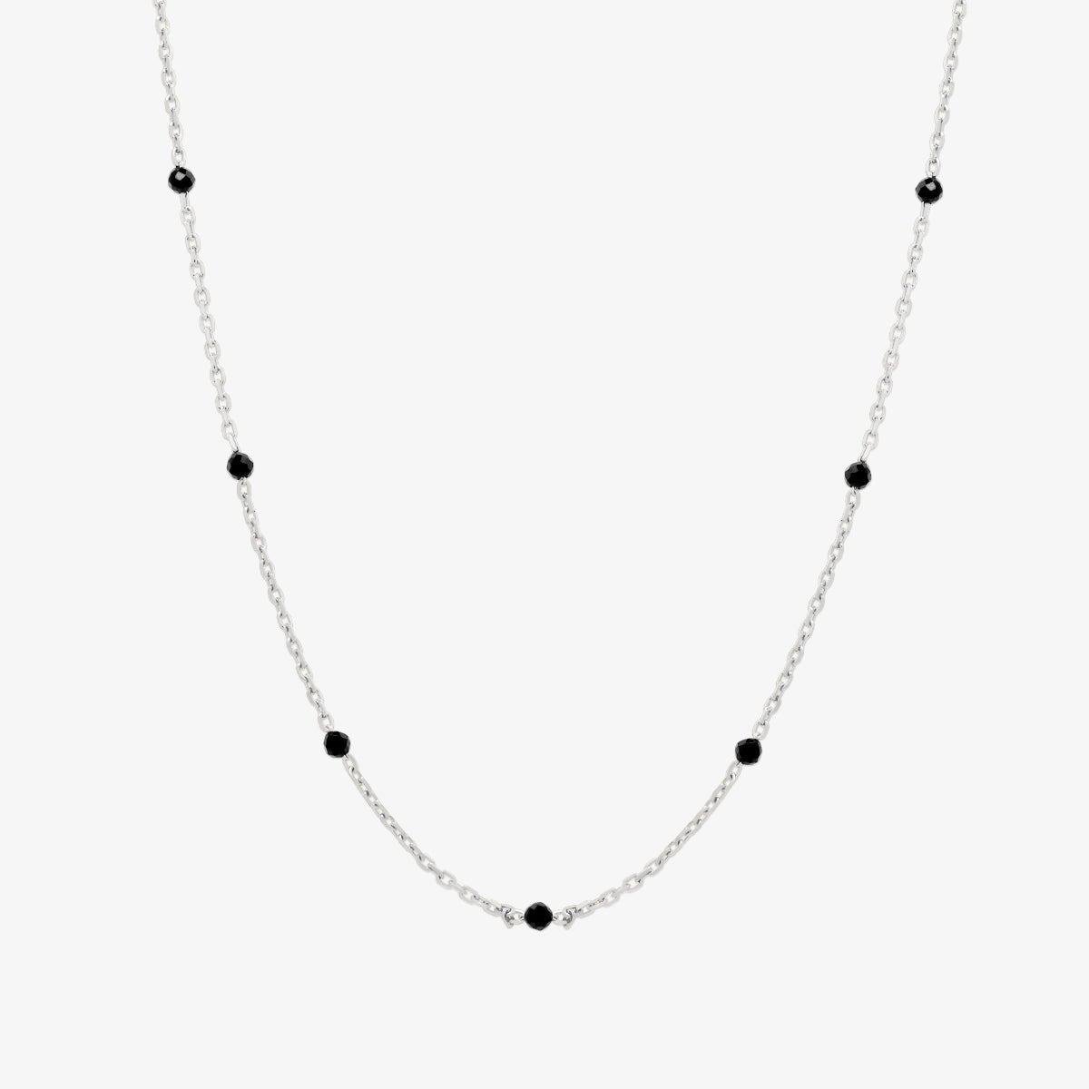 Black spinel relay necklace - Zyrola