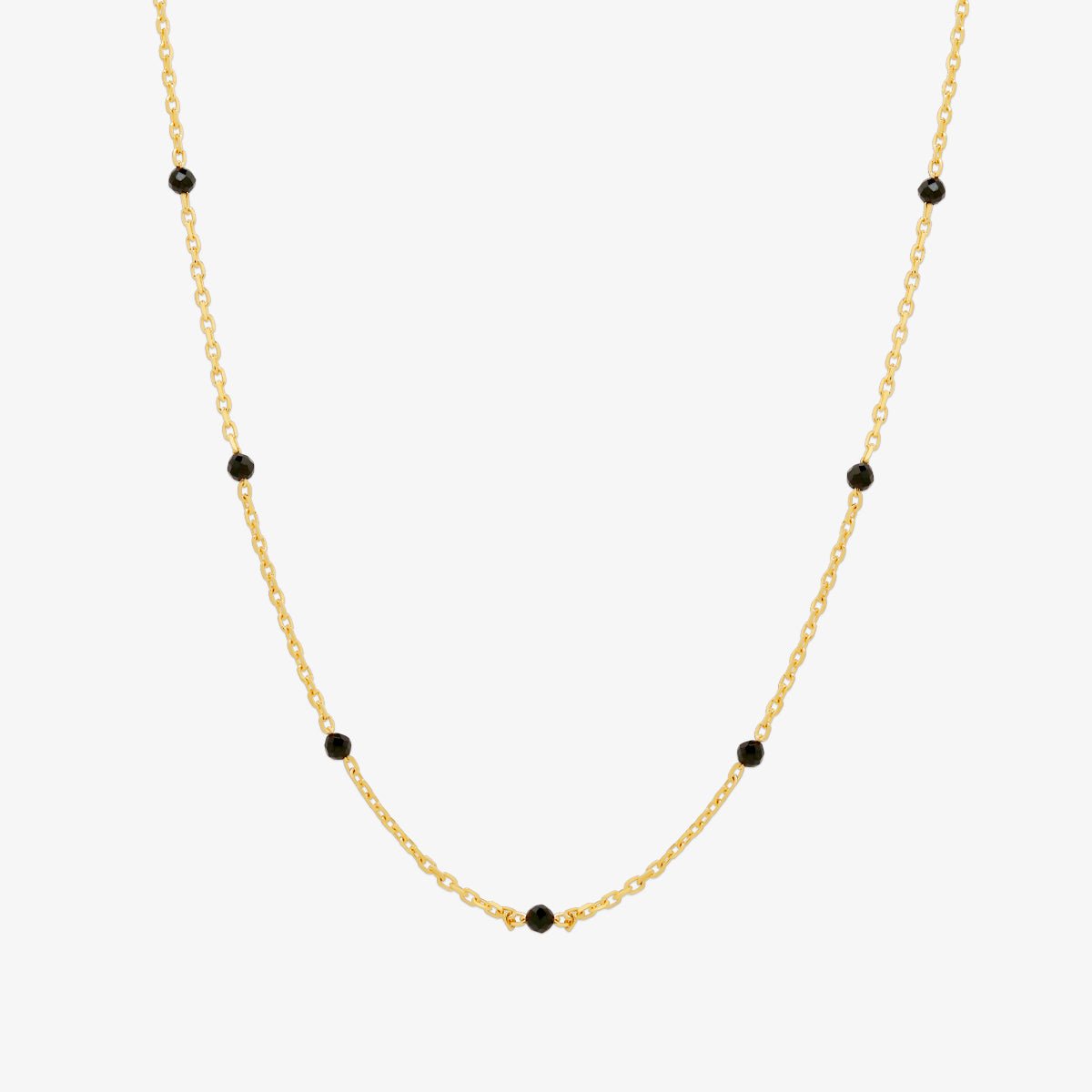 Black spinel relay necklace - Zyrola