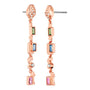 Boucles d’Oreilles Just Cavalli JCER0184 Femme – Doré Rose & Pierres Multicolores - Zyrola