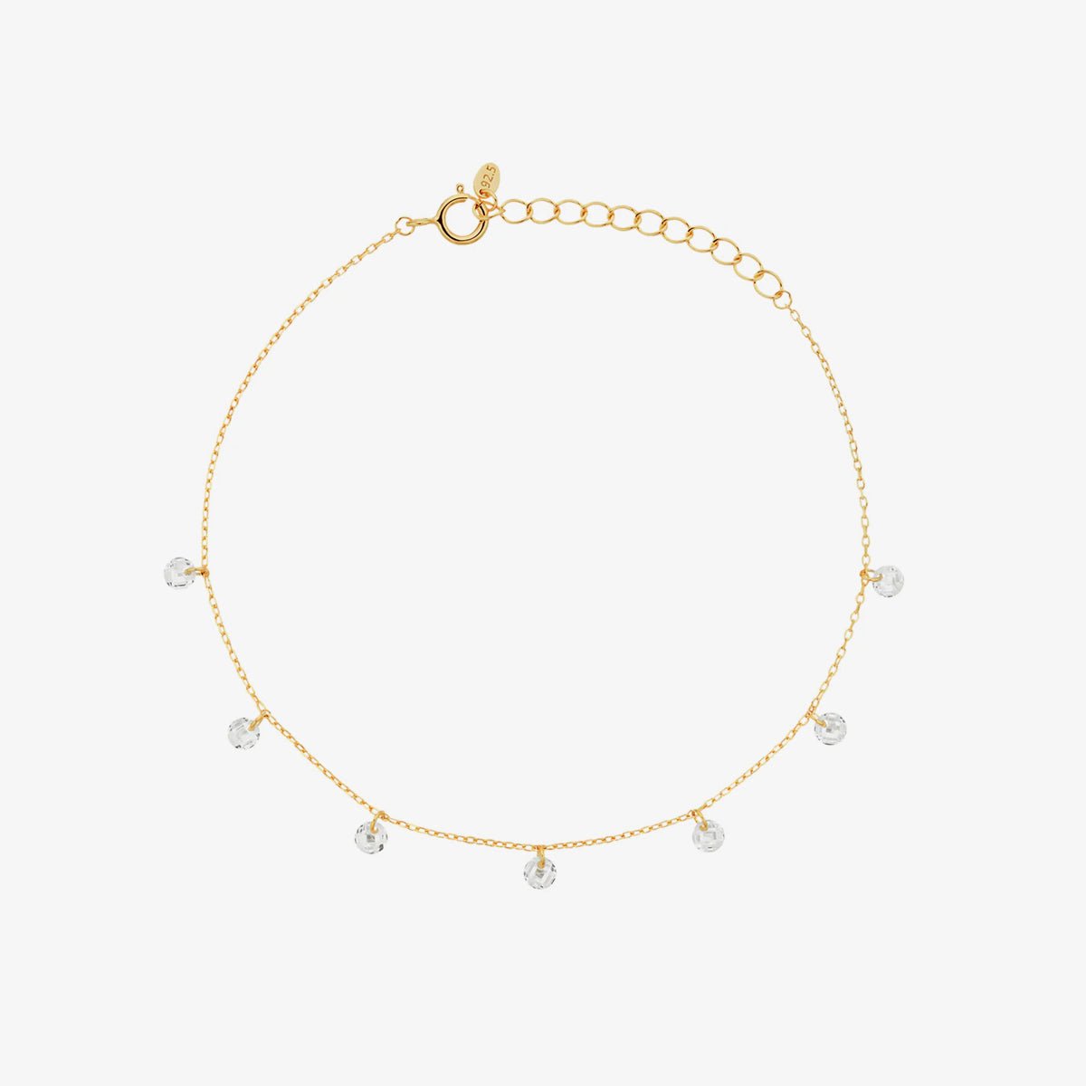 Bracelet Seven Drops Cubic – Élégance délicate en plaqué or, argent sterling ou or rose - Zyrola