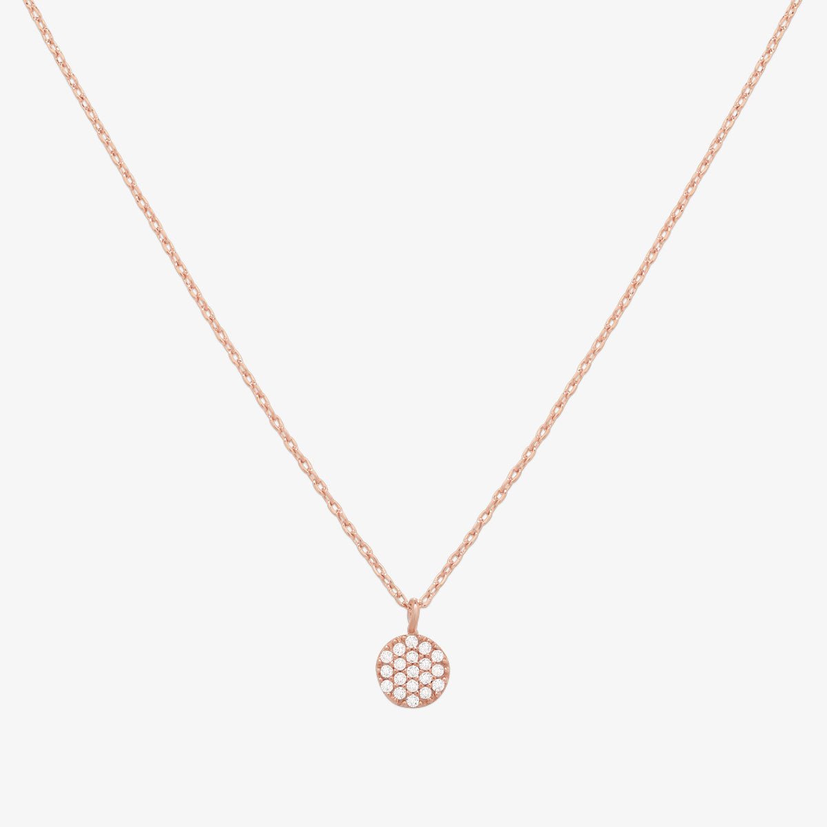 Circle cubic pendant necklace - Zyrola