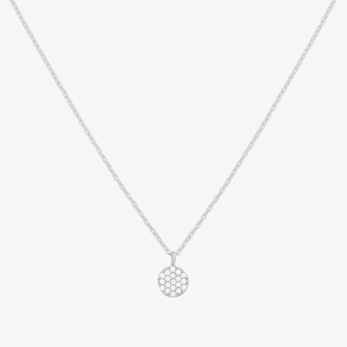 Circle cubic pendant necklace - Zyrola