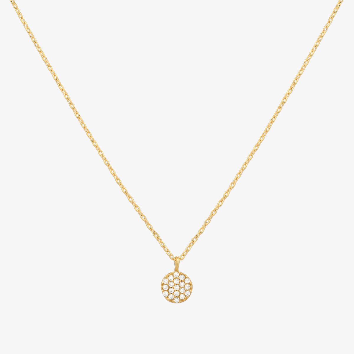 Circle cubic pendant necklace - Zyrola