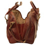 Cowhide leather duffel bag - Brown - Zyrola