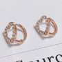 Cubic heart huggie earrings - Zyrola