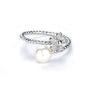 Freshwater Button Shape White Pearls Leabrook Ring 7.5 mm AAAA - Zyrola