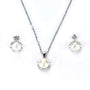 Freshwater White Button Shaped Pearl Butler Jewellery Set 8 - 9 mm AAAA - Zyrola