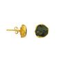 Handmade Raw Emerald Earrings in its Natural form Gold Plated - Zyrola
