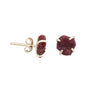 Handmade Ruby Earrings in its Natural form in Silver 925 - Zyrola