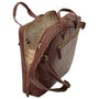 Leather Briefcase with zip closure - Brown - Zyrola