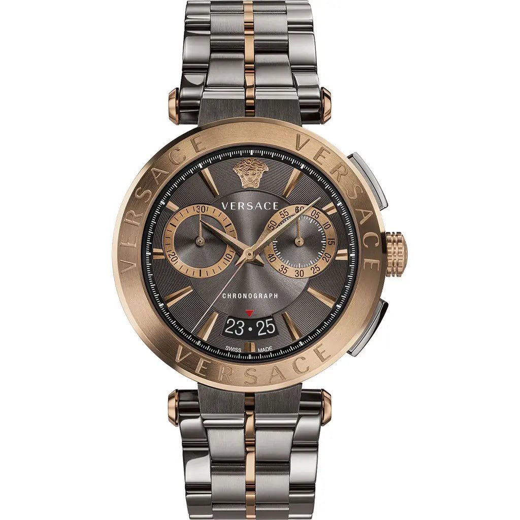 Montre Homme Chronographe Acier – 45 mm Quartz Multifonction - Zyrola