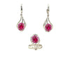 Ruby Jewellery Set in .925 Sterling Silver - KSS 63476 - Zyrola