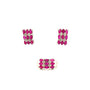 Ruby Jewellery Set in .925 Sterling Silver - KSS 6560 - Zyrola