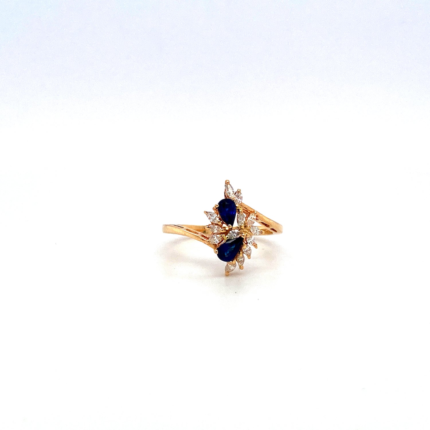 Sapphire and Diamond Ring in 14K Yellow Gold - KGR 14854 - Zyrola
