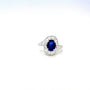Sapphire and Diamond Ring in 18K White Gold - KGR 16532 - Zyrola