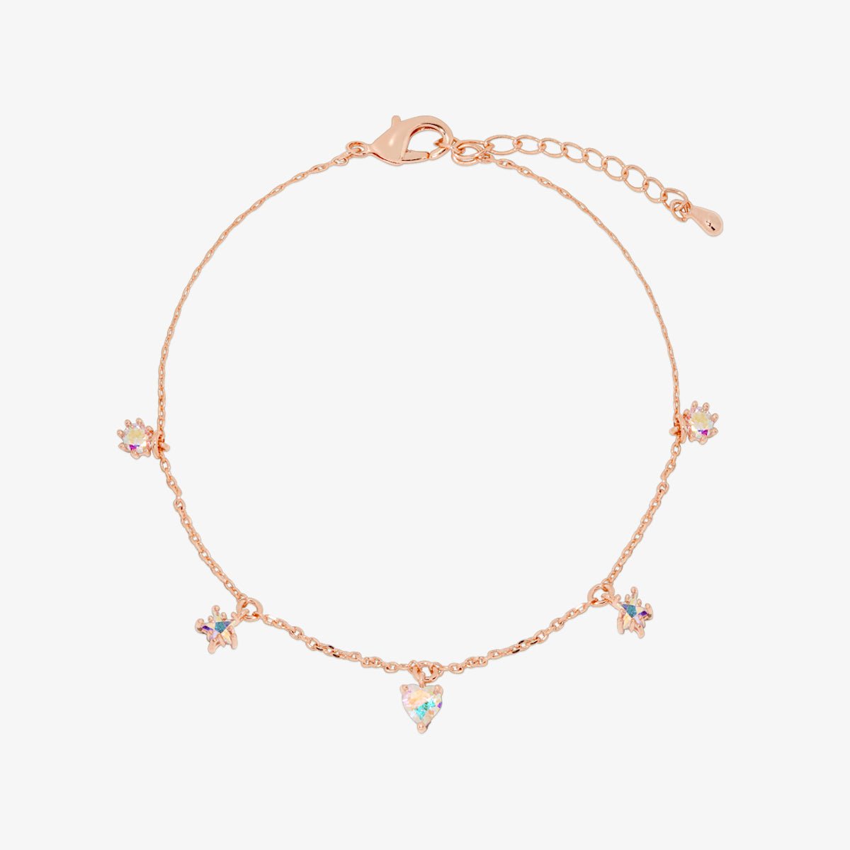 Smoked topaz heart star bracelet - Zyrola