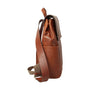Soft Calfskin Leather Laptop Backpack with backside troller strap - TEAK - Zyrola
