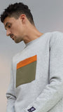 Sweatshirt Jiba - Chiné/Orange - Zyrola
