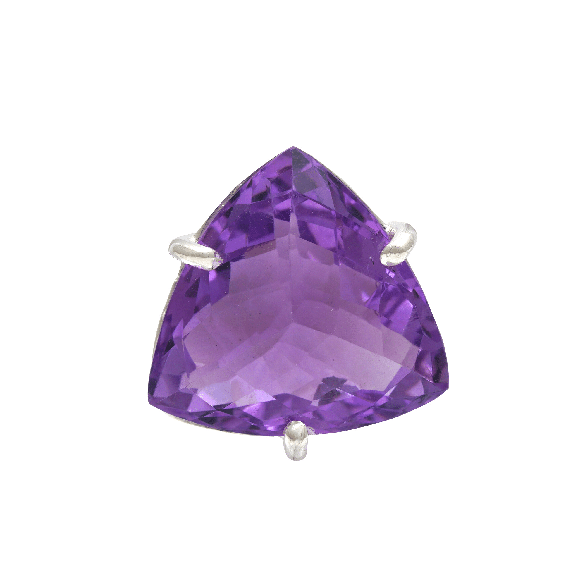 11 - 15 Ct Pear Shaped Amethyst Stone Adjustable Cocktail Ring in US Size 7 in Silver Setting - Zyrola