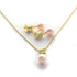 4 MM Round and 5 MM Square Peridot Stone & 9 MM Cultured Freshwater Pearl Bombay Set - Zyrola