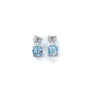 5 MM Natural Deep Blue Topaz 1.16 CT Round Cut Ratnapur Earrings in Silver 925 - Zyrola