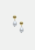 Boucles d’oreilles Billie Gisel B en or plaqué 24K avec perles de nacre artisanales, bijou élégant et intemporel