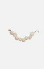 Bracelet Ali Gisel B en coquillages et perles de culture rondes, bijou artisanal ajustable plaqué or 24K