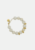 Bracelet Billie en perles de nacre et détails dorés, bijou artisanal élégant