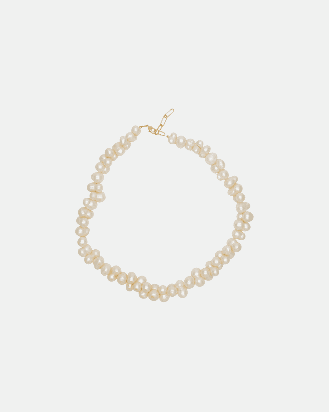 Chocker double rang en perles de culture d’eau douce avec chainette réglable