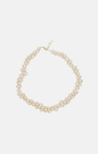 Chocker double rang en perles de culture d’eau douce avec chainette réglable