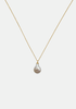 Collier Sienna en chaîne plaqué or avec perle de culture baroque unique.