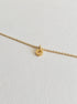 Collier chaîne fine en plaqué or 24 carats avec pendentif lettre personnalisable Gisel B
