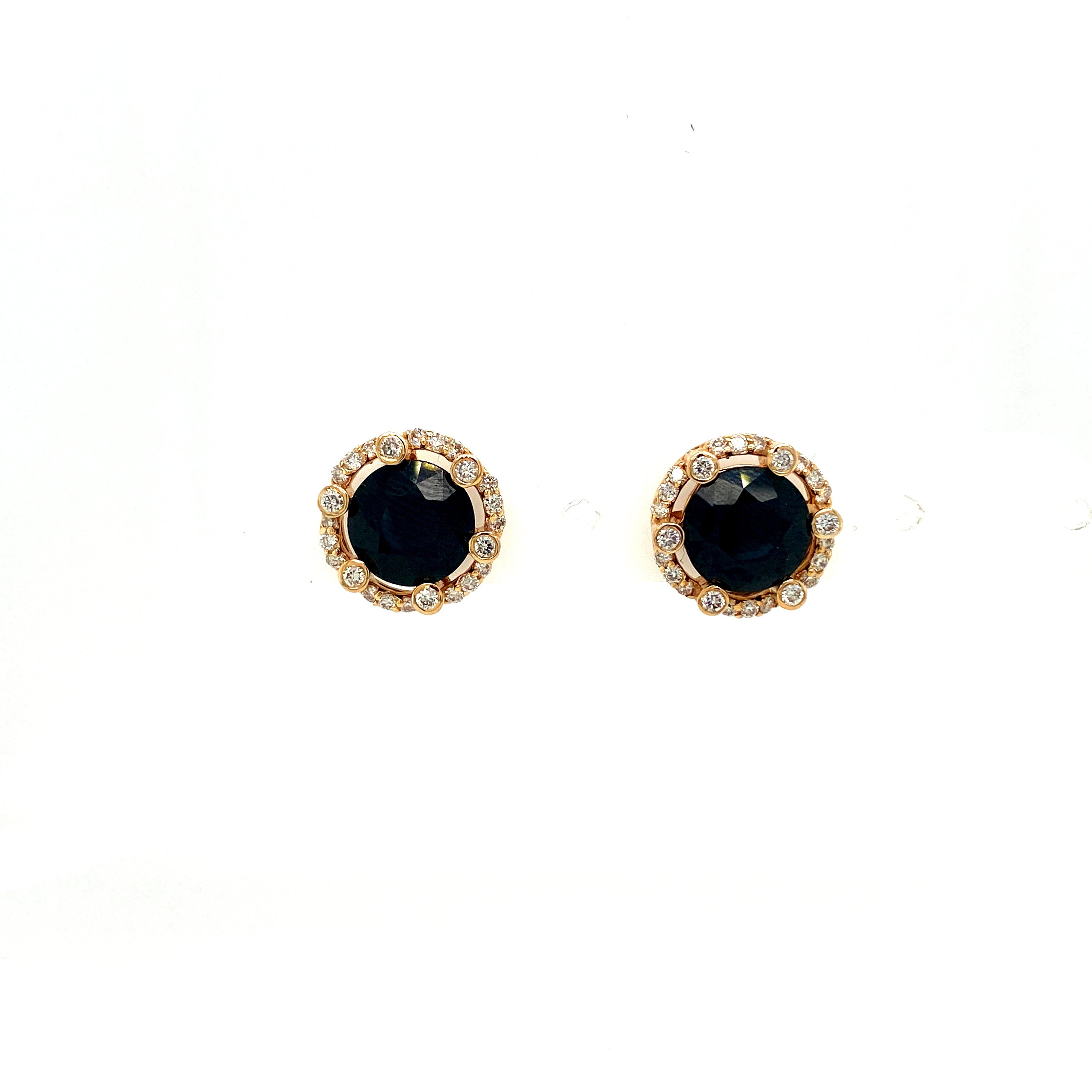 Sapphire and Diamond Earrings in 14K Yellow Gold - KGT 32473-0