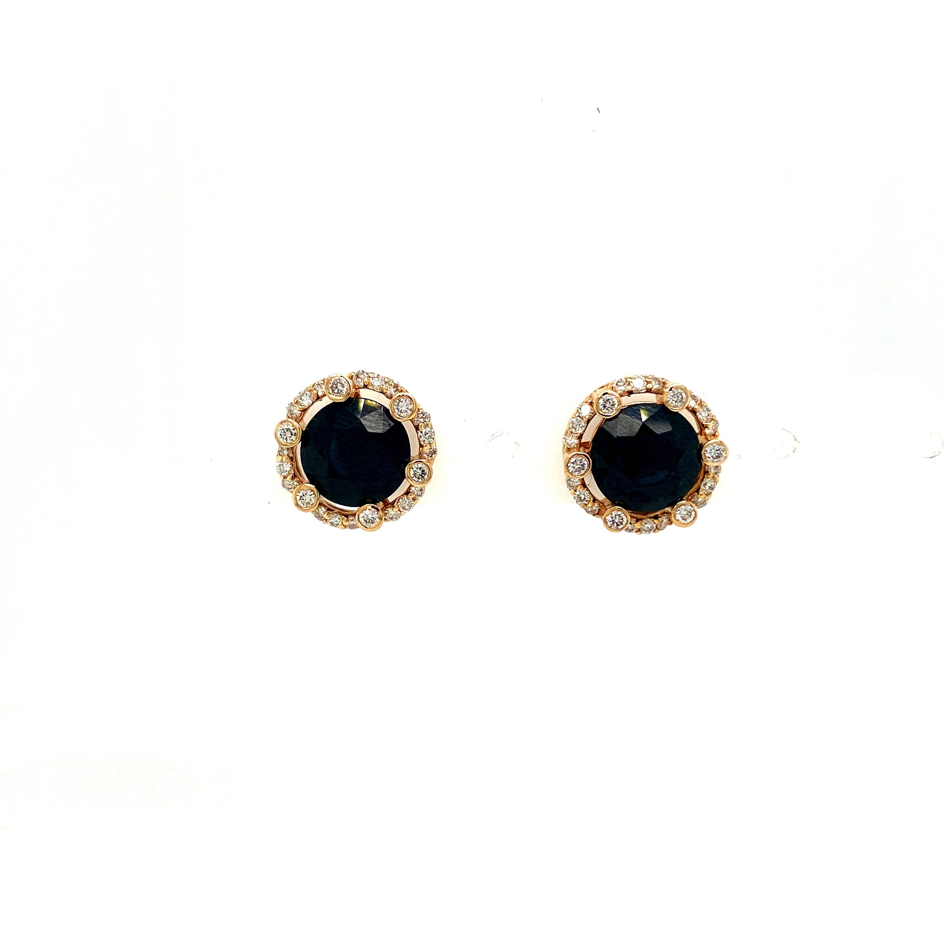 Sapphire and Diamond Earrings in 14K Yellow Gold - KGT 32473-0