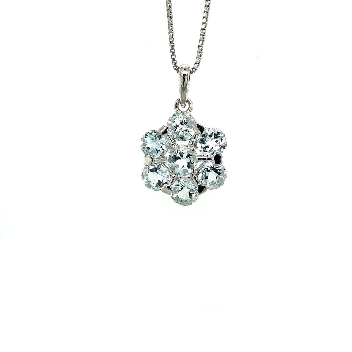Aquamarine Pendant in .925 Sterling Silver - KSP 32789-0