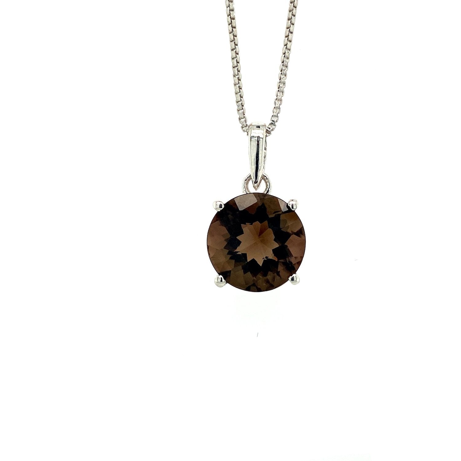 Smoky Topaz Pendant in .925 Sterling Silver - KSP 39859-0