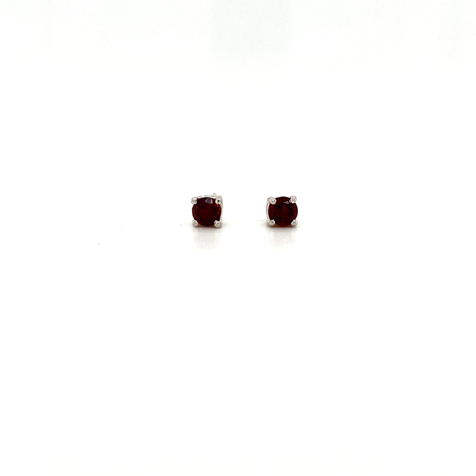 Garnet Earring in .925 Sterling Silver - KST 52601-0