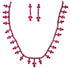 Parure collier et boucles d’oreilles en rubis montés sur argent 925 – KSS 68930 - Zyrola