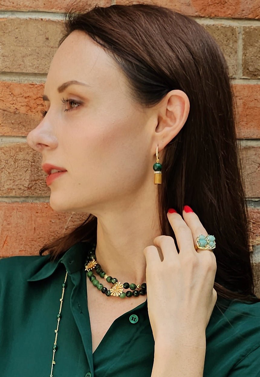 Amazonite Setting Statement Ring NR011 - Zyrola