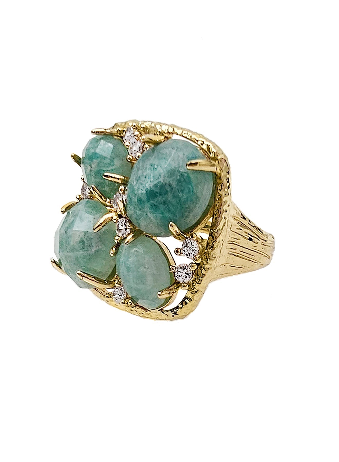 Amazonite Setting Statement Ring NR011 - Zyrola