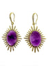 Amethyst Dangle Statement Earrings KE025 - Zyrola