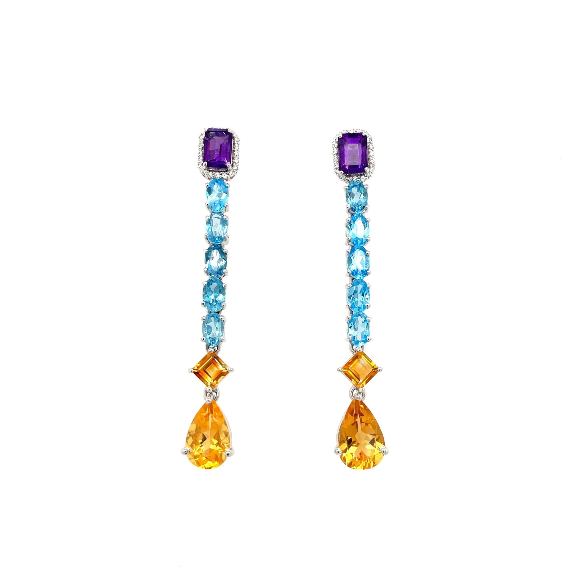 Amethyst Earring in .925 Sterling Silver - KST 51582 - Zyrola