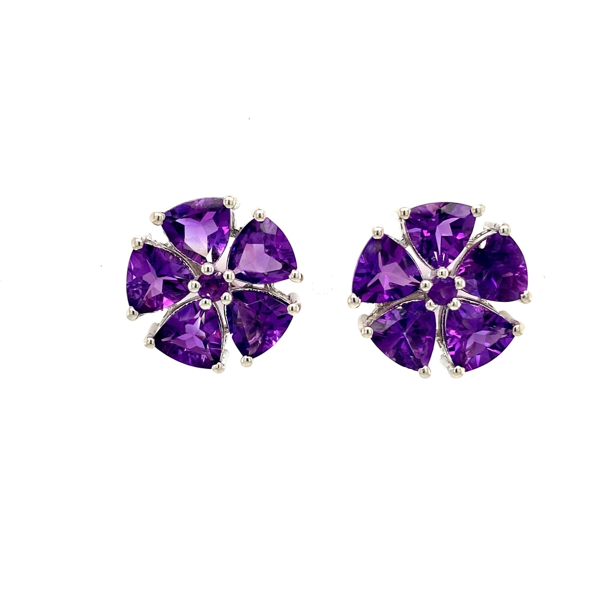 Amethyst Earring in .925 Sterling Silver - KST 52950 - Zyrola