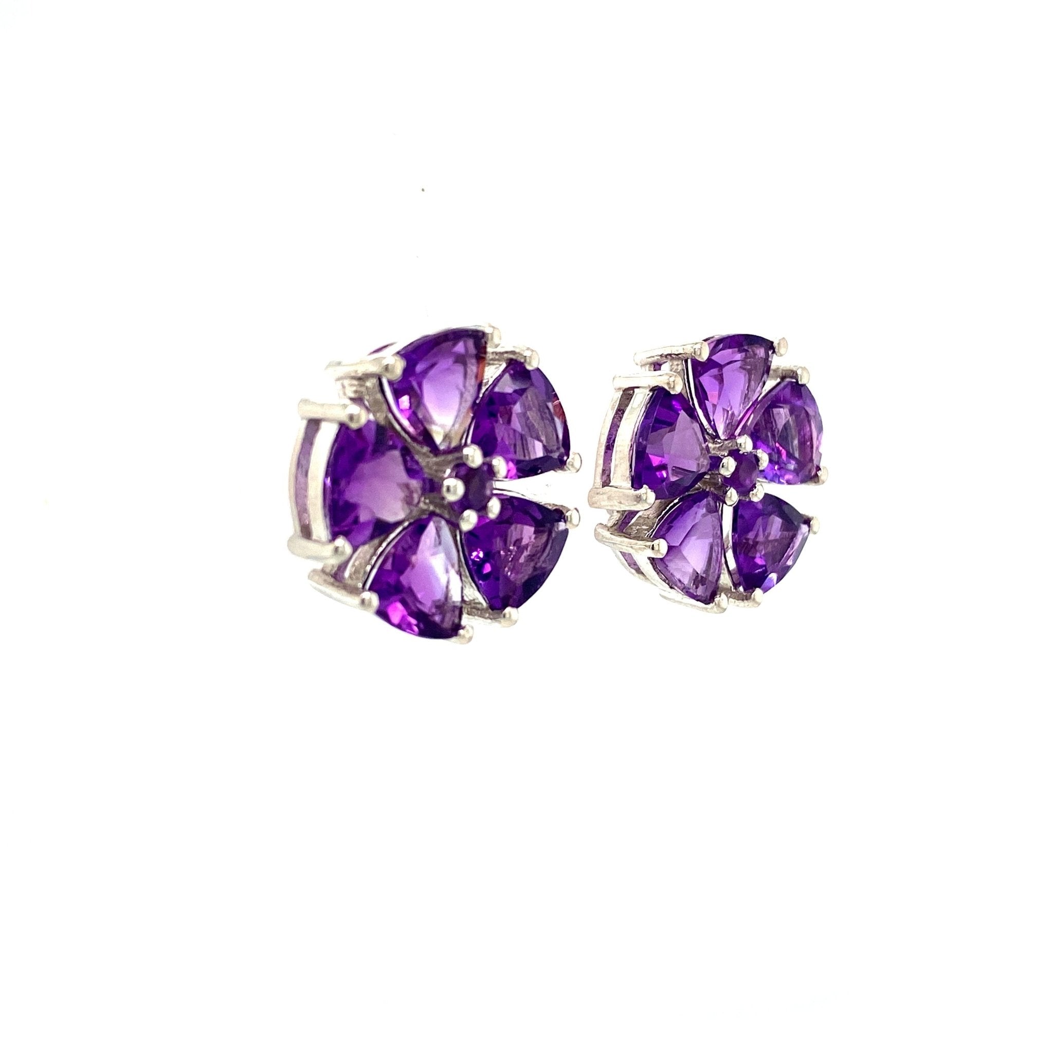 Amethyst Earring in .925 Sterling Silver - KST 52950 - Zyrola
