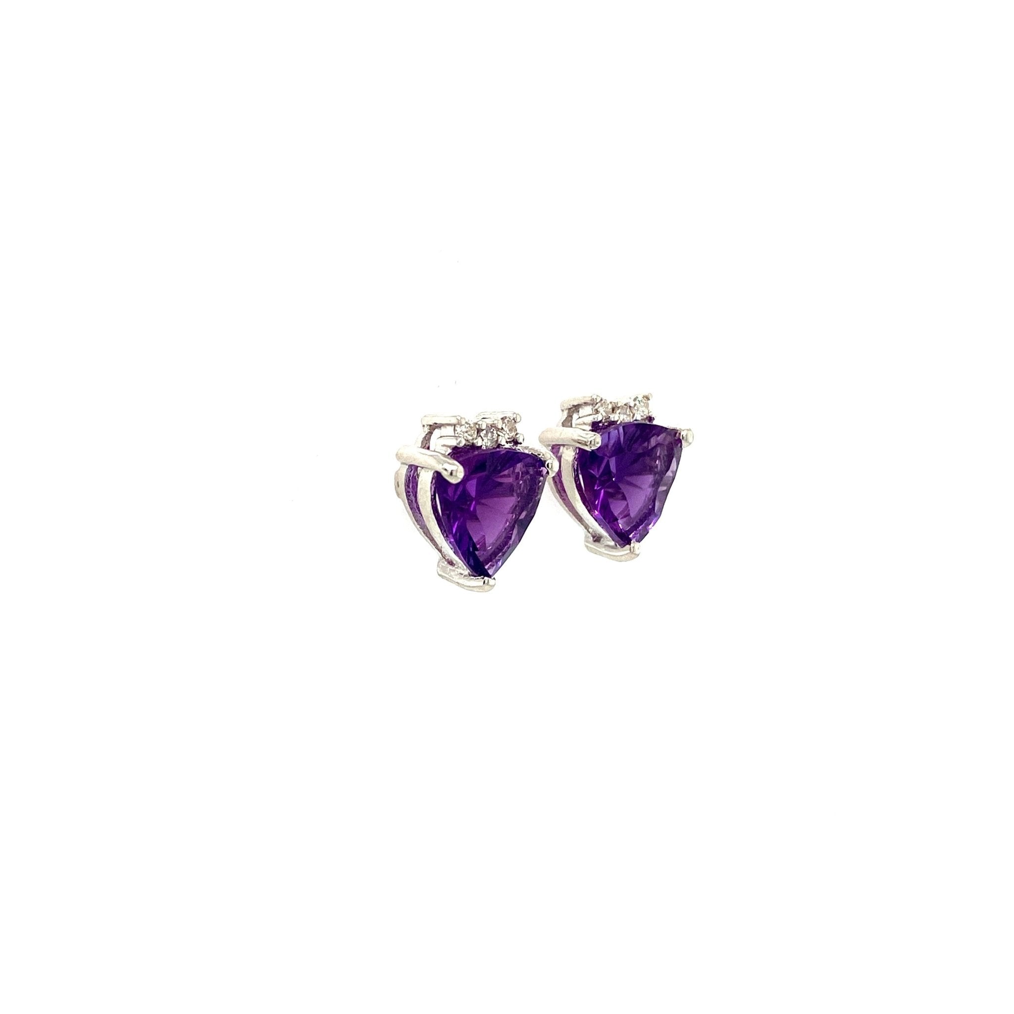 Amethyst Earring in .925 Sterling Silver - KST 53245 - Zyrola